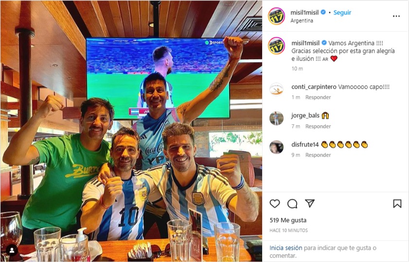 Los pilotos mostraron su alegría por el pase de Argentina a la final ...