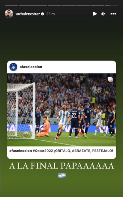 Los pilotos mostraron su alegría por el pase de Argentina a la final ...