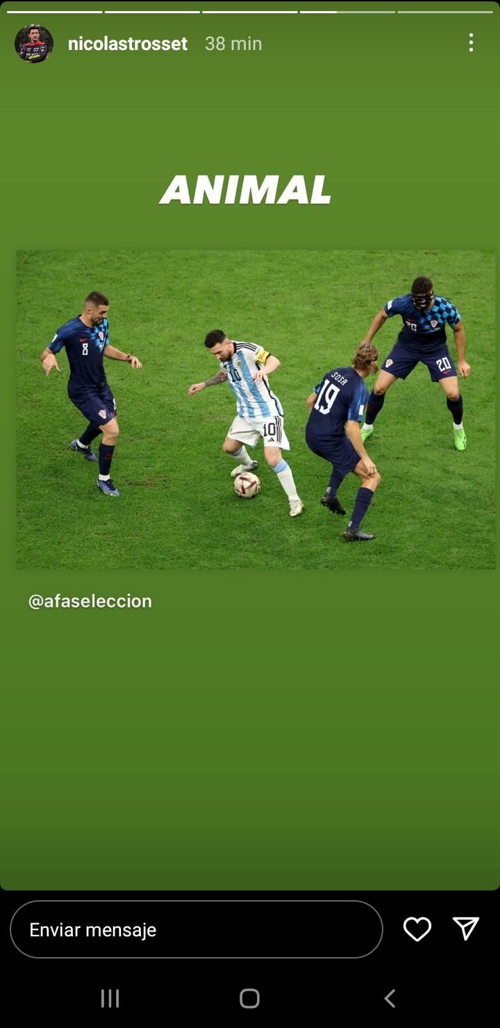 Los pilotos mostraron su alegría por el pase de Argentina a la final ...