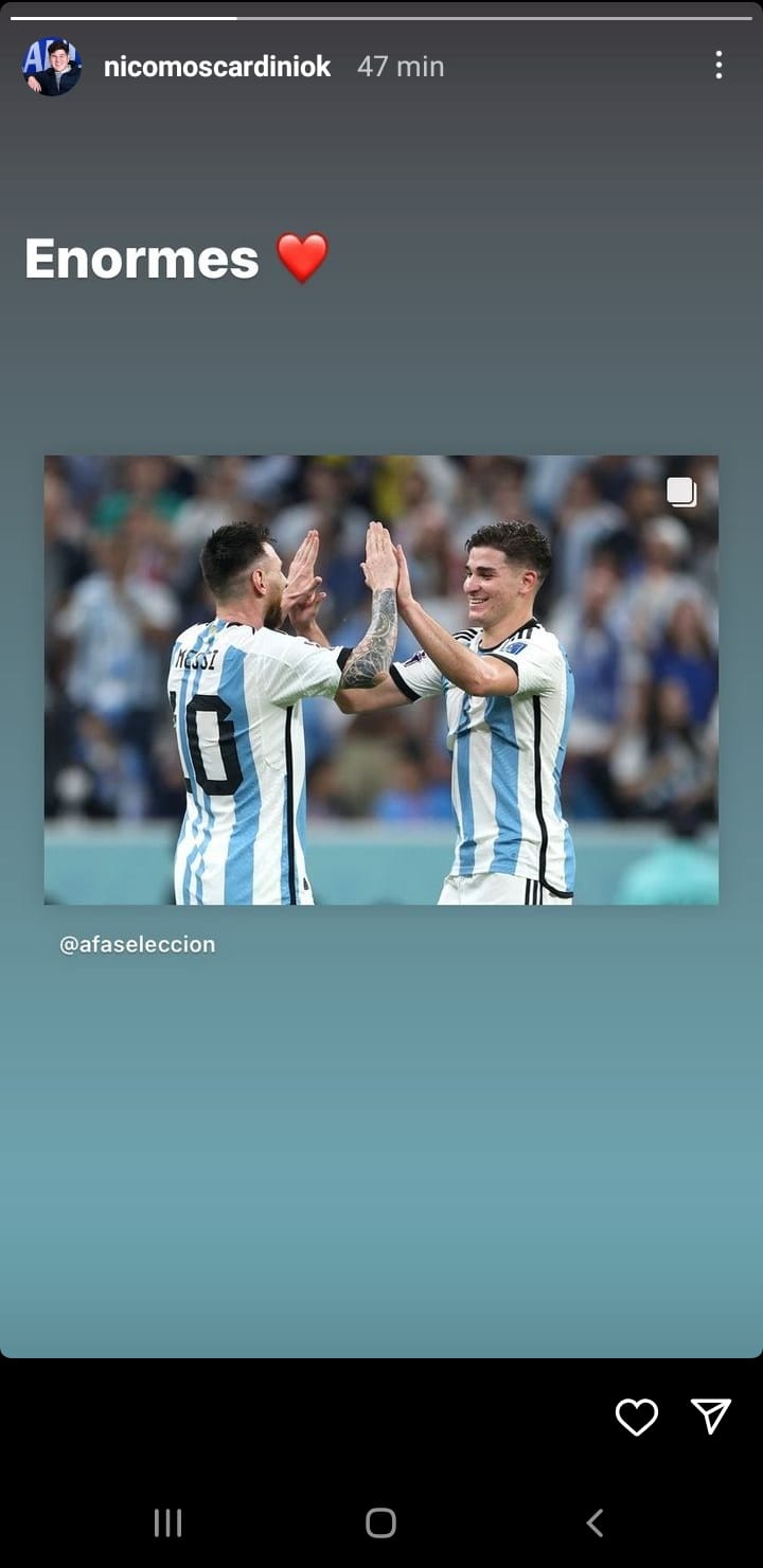 Los pilotos mostraron su alegría por el pase de Argentina a la final ...