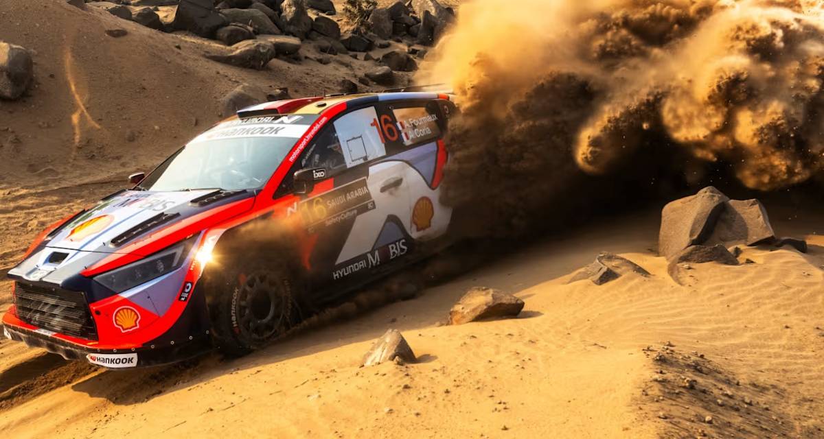 WRC: Adrien Fourmaux lideró la jornada en Arabia Saudita y la lucha por el título se pone al rojo vivo