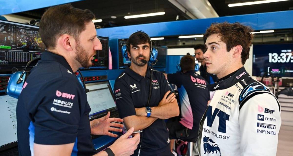 F1: el análisis de Colapinto y su ingeniero durante la FP1 del GP de Abu Dhabi