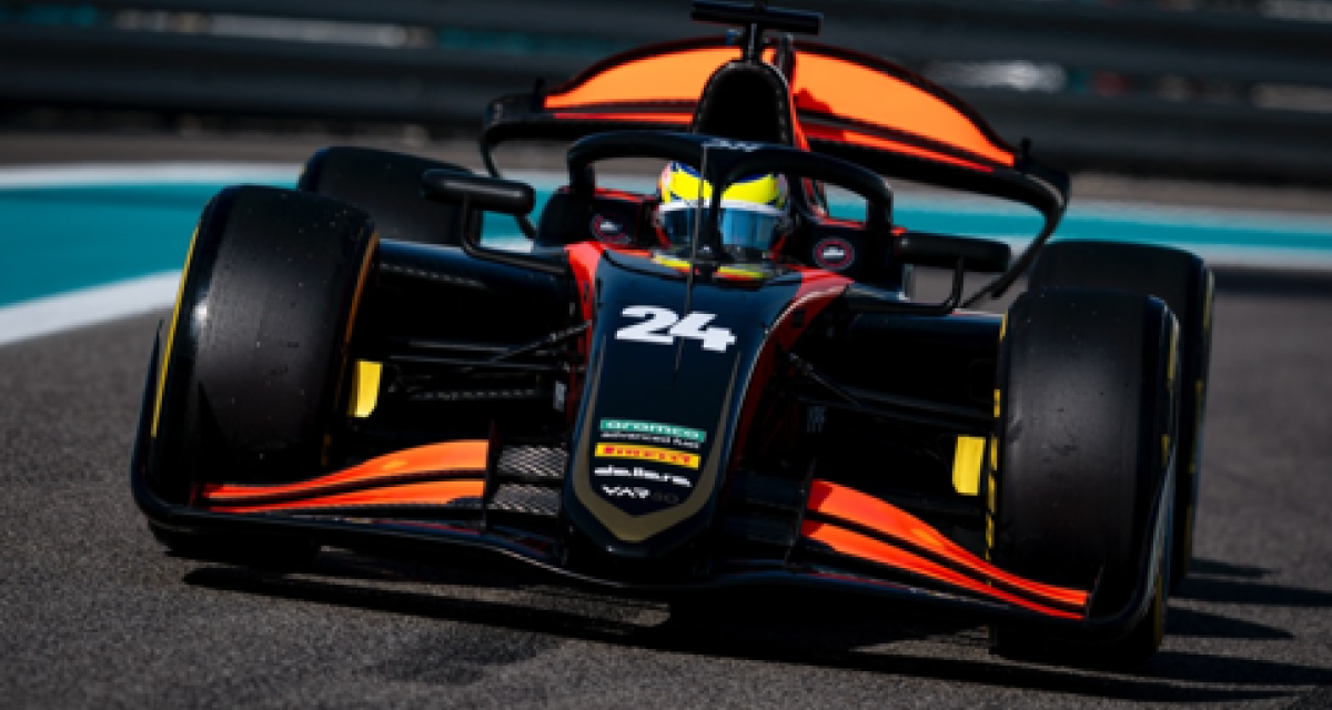 F2: Varrone completó la primera jornada de test postemporada en Abu Dhabi