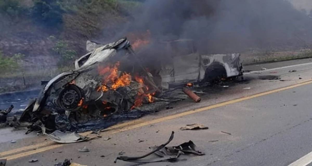 Así quedaron las camionetas que protagonizaron el impactante accidente en Brasil