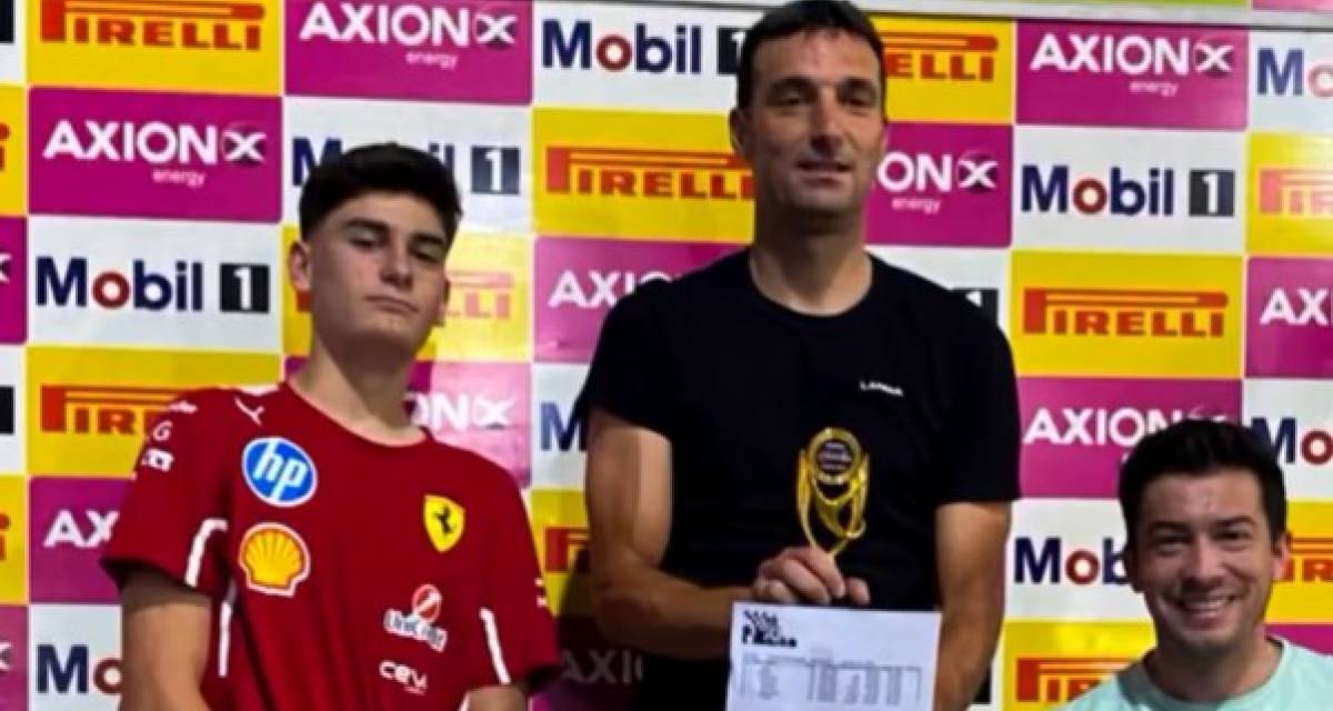 ¡Modo Colapinto! Lionel Scaloni se subió al karting y ganó una carrera con una maniobra espectacular