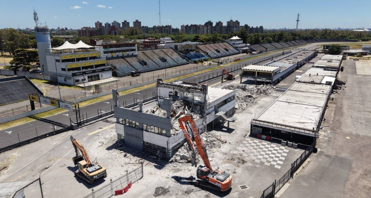 Imágenes inéditas: así está el autódromo de Buenos Aires tras la demolición de los viejos boxes