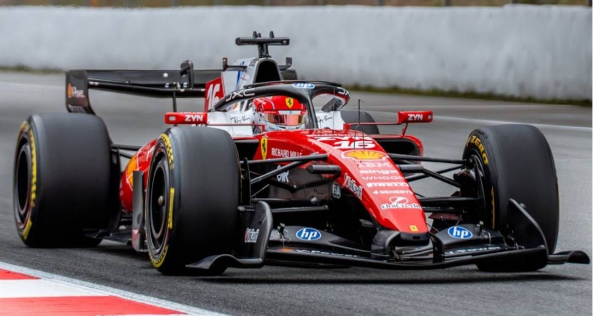 F1: Ferrari y Leclerc dominaron la mañana del viernes en Barcelona