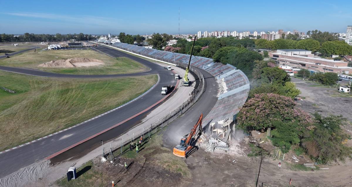 ¡Tristeza en Chevrolet! Se demolió la histórica tribuna número 15 del autódromo de Buenos Aires