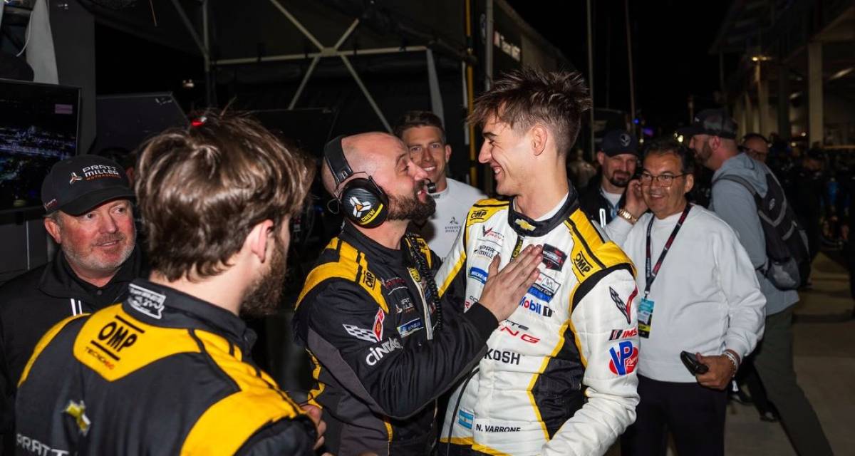 IMSA: las sentidas palabras de Varrone luego de subirse al podio en las 12 horas de Sebring ¿Qué dijo?