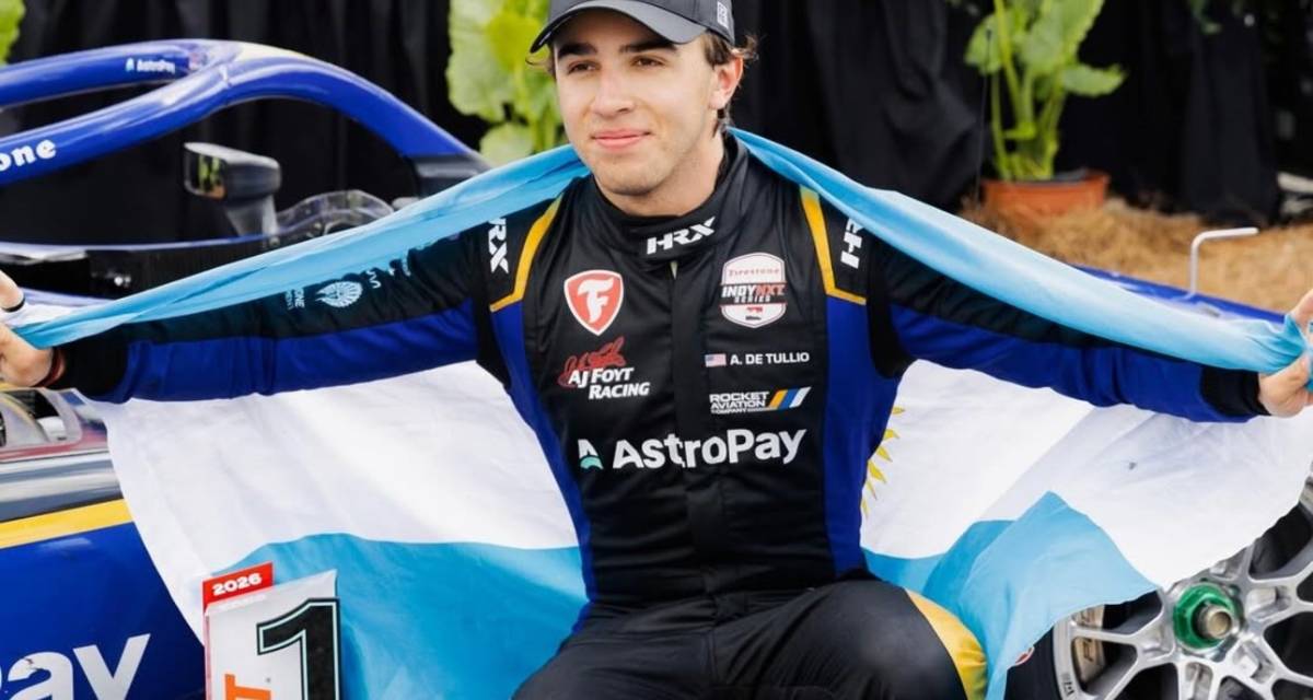 Alessandro De Tullio, el argentino que ganó en Indy NXT y sueña con ganar las 500 millas de Indianápolis