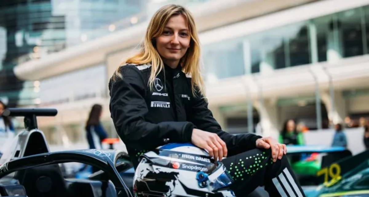 Doriane Pin hizo historia en su primer test a bordo de un F1 con Mercedes