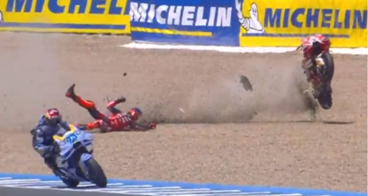 MotoGP: durísima caída de Marc Márquez en el GP de España