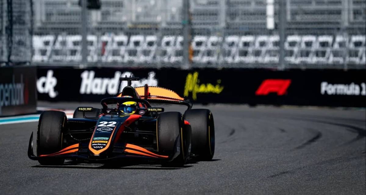 F2: Nico Varrone brilló en la sprint de Miami y terminó cuarto, a las puertas del podio