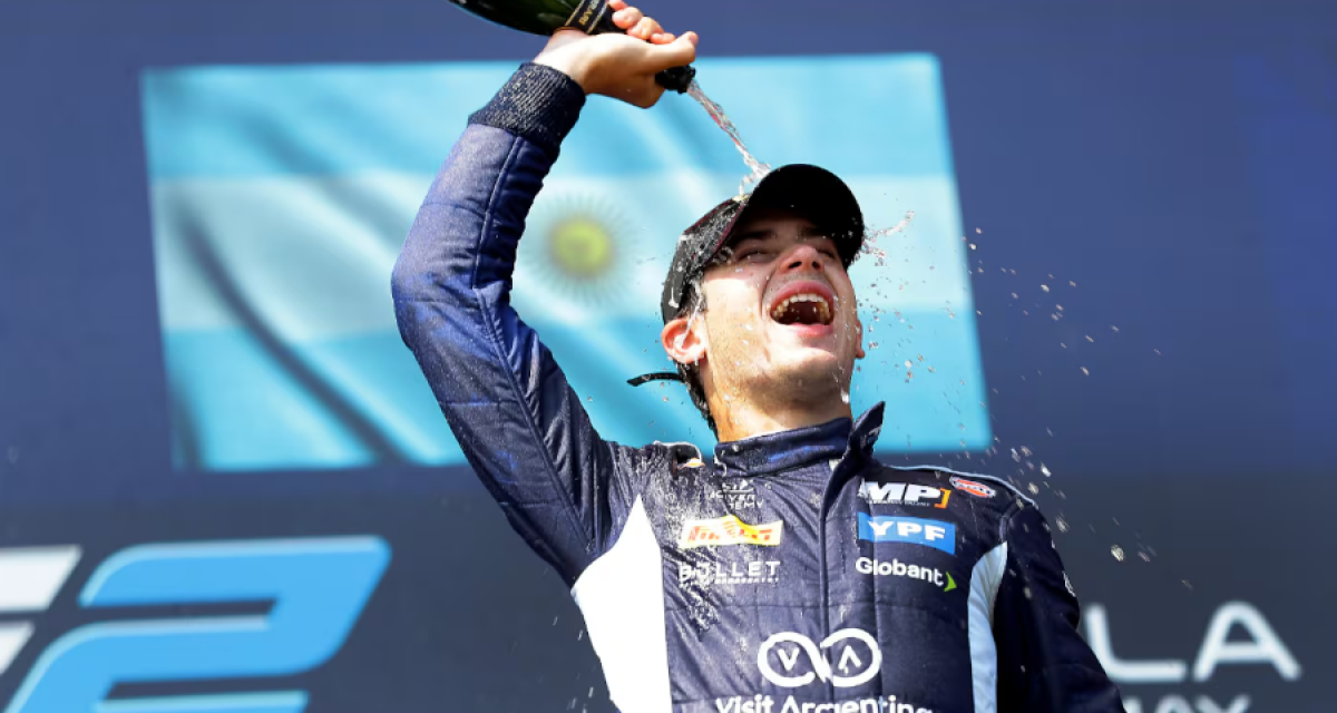 Se cumplen 2 años del triunfazo de Colapinto en Imola en la F2, con dedicatoria a Traverso