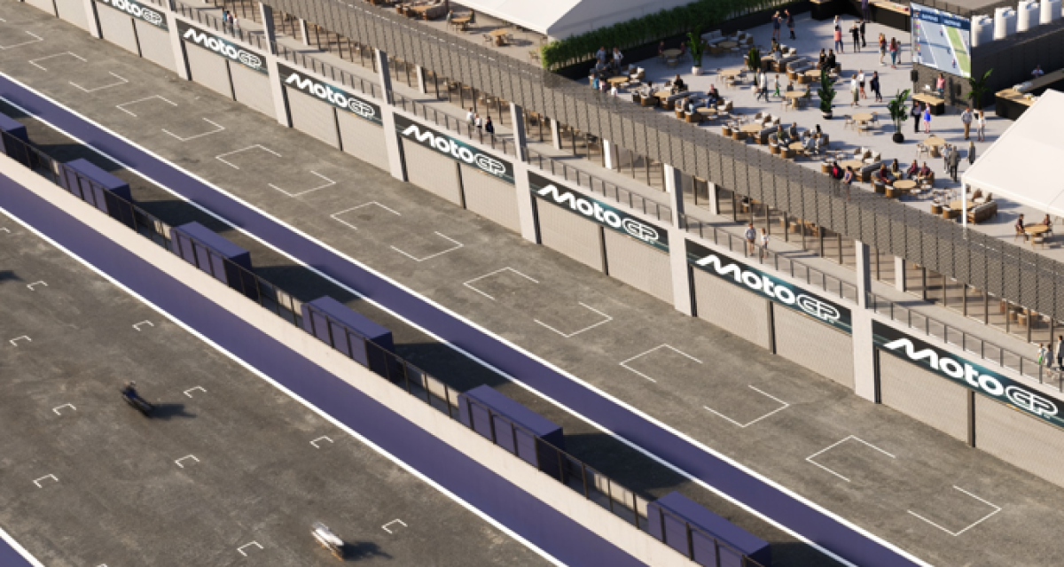 ¡Transformación total! MotoGP compartió el primer render oficial de los nuevos boxes del "Gálvez"
