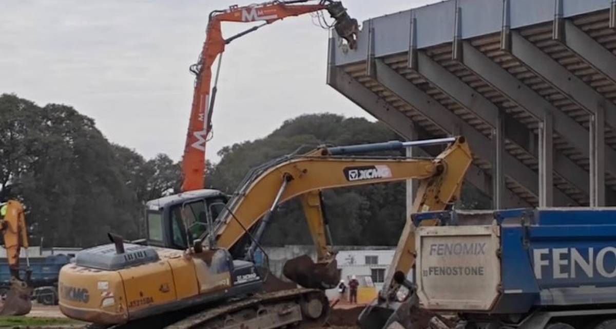 Autódromo de Buenos Aires: comenzó la demolición de la horquilla y avanzan las obras