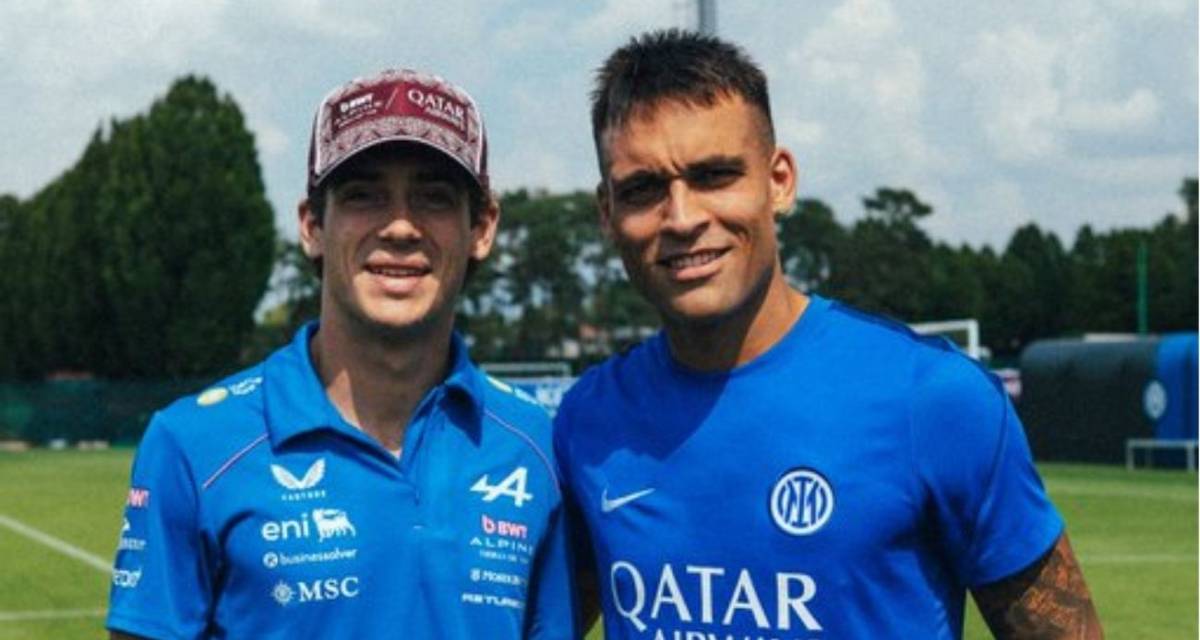 ¡Reunión albiceleste! Colapinto visitó a Lautaro Martínez en la previa al GP de Italia