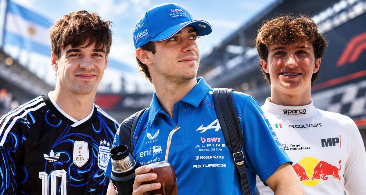 Colapinto, Varrone y Colnaghi juntos por primera vez antes del GP de Madrid