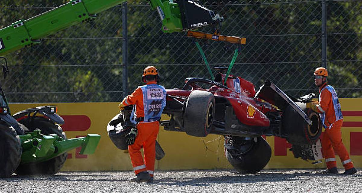 Impactante video del accidente de Leclerc en Monza: así fue el golpe visto desde la tribuna