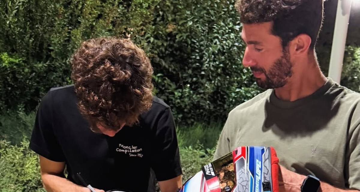Franco Colapinto y “Pechito” López intercambiaron cascos y protagonizaron un emotivo momento