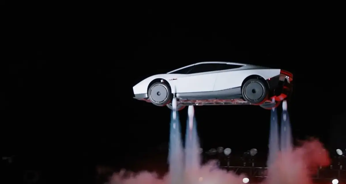 Tesla presentó un auto que puede volar y sorprendió con una increíble demostración