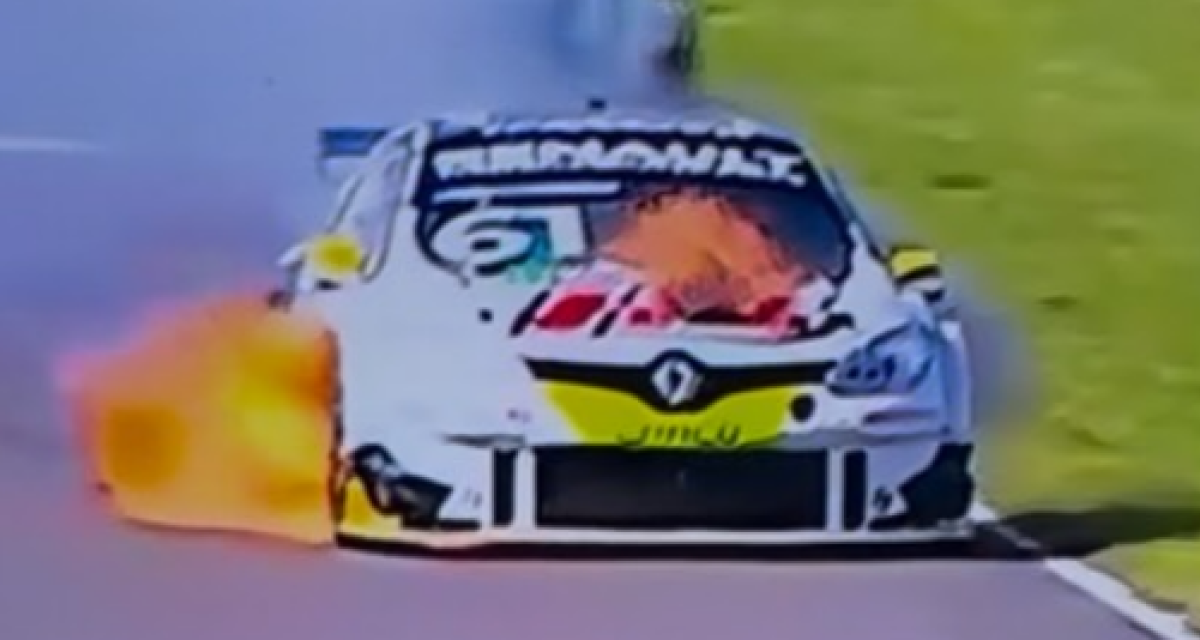 Peleaba por la punta, pero rompió el motor y se prendió fuego en Concepción del Uruguay