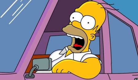 Lo paró un control policial y mostró la licencia de Homero Simpson