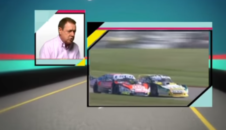 "Cacho" González Rouco relatando a Guillermo Ortelli