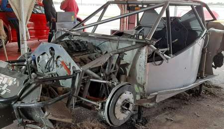 ¿Cómo quedó el auto de Alzamendi tras el vuelco?