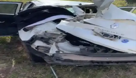 Accidente y milagro: volcó Urtubey