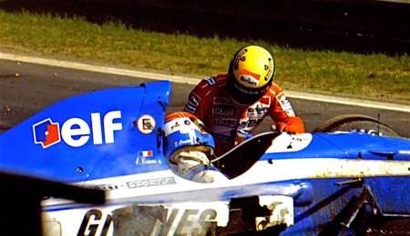 Cuando Senna le salvó la vida a un colega