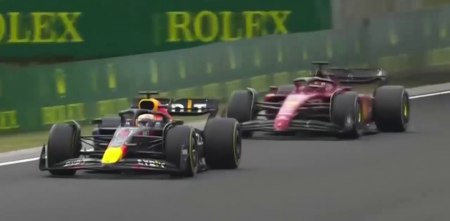 VIDEO: Max Verstappen, dos maniobras a Leclerc y un trompo en Hungría