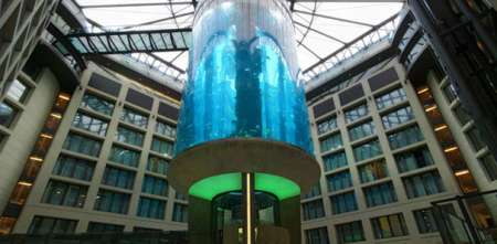 Berlín: Explotó el acuario cilíndrico más grande del mundo