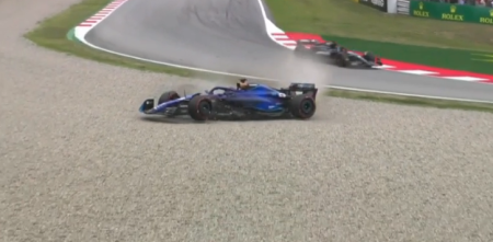 F1: la pista húmeda provocó varios despistes en la clasificación en Barcelona