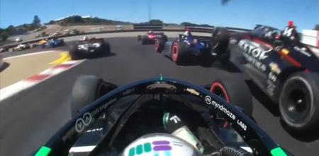 IndyCar: Canapino vivió de cerca el accidente de Ferrucci en Laguna Seca