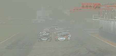 ¡No se ve nada! Así se largó la 1ra serie del TC en San Luis