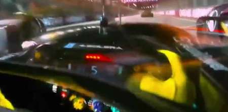 F1: ¡Increíble! Hamilton se rascó la nariz en plena persecución a Norris en Singapur