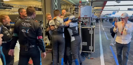 El festejo de Siebert y su equipo tras coronarse campeón en la ELMS