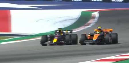 F1: ¡Imparable! La superación de Verstappen a Norris para ser líder del GP de Estados Unidos