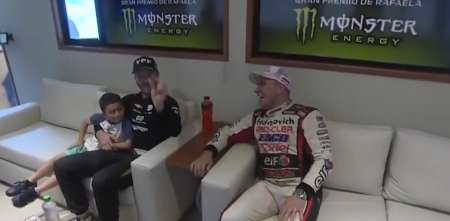 TC: el divertido momento entre Agustín Canapino y el hijo de Mariano Werner