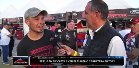 ¡Insólito! Recorrió casi 500km en bicicleta para ver al TC en Toay