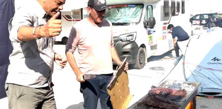 Dakar 2024: los Cavigliasso y un espectacular asado en Riad
