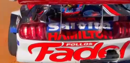 TC: así quedó el Mustang de Werner tras el duelo con Santero