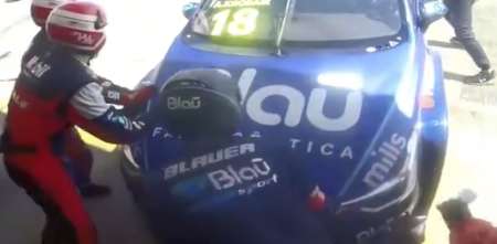 Stock Car: ¡Qué susto! Un auto casi atropella a un camarógrafo