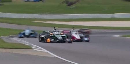 IndyCar: ¡Con oficio! La gran defensa de Canapino para aguantar a Blomqvist