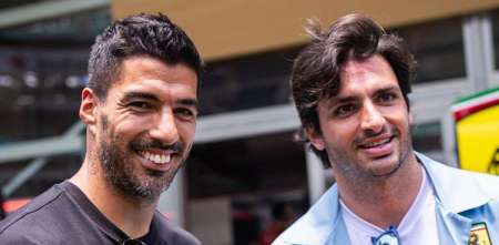 F1: Carlos Sainz compartió un inusual encuentro con Luis Suárez