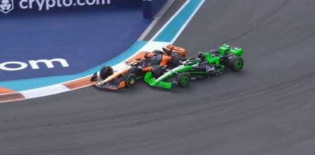 F1: Bottas y Piastri protagonizaron un peligroso roce en Miami
