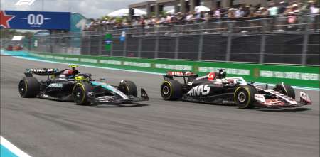 F1: Magnussen y Hamilton fueron al roce en el Sprint de Miami