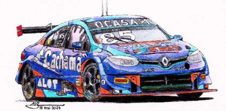 El artista brasileño que dibuja autos y pilotos argentinos