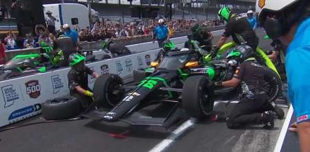 IndyCar: Canapino no pudo con Grosjean en la competencia de Pit Stop de la Indy500